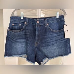 NWT 7 for all Mankind Denim Blue Women's Shorts Size 31
